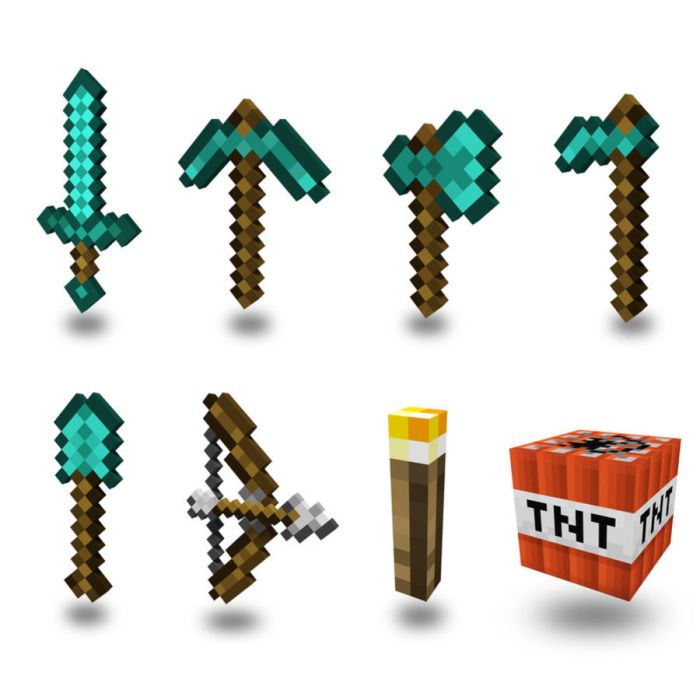 Minecraft tools 3d models